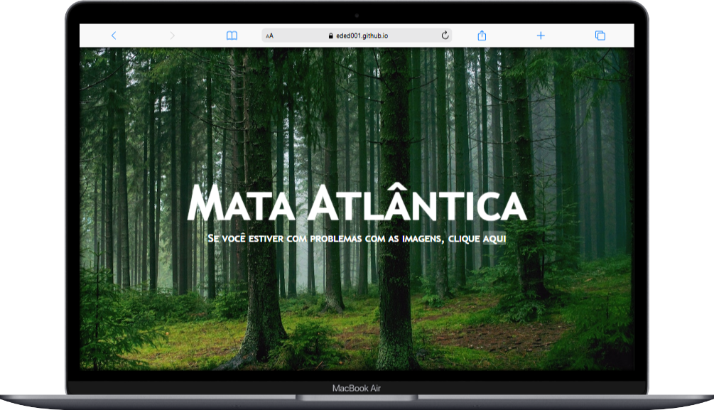 Demonstração de um site sobre a mata atlântica